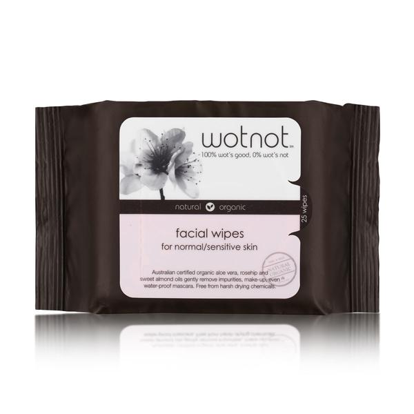 Wotnot Natural Face Wipes for Normal and Sensitive Skin 25pk