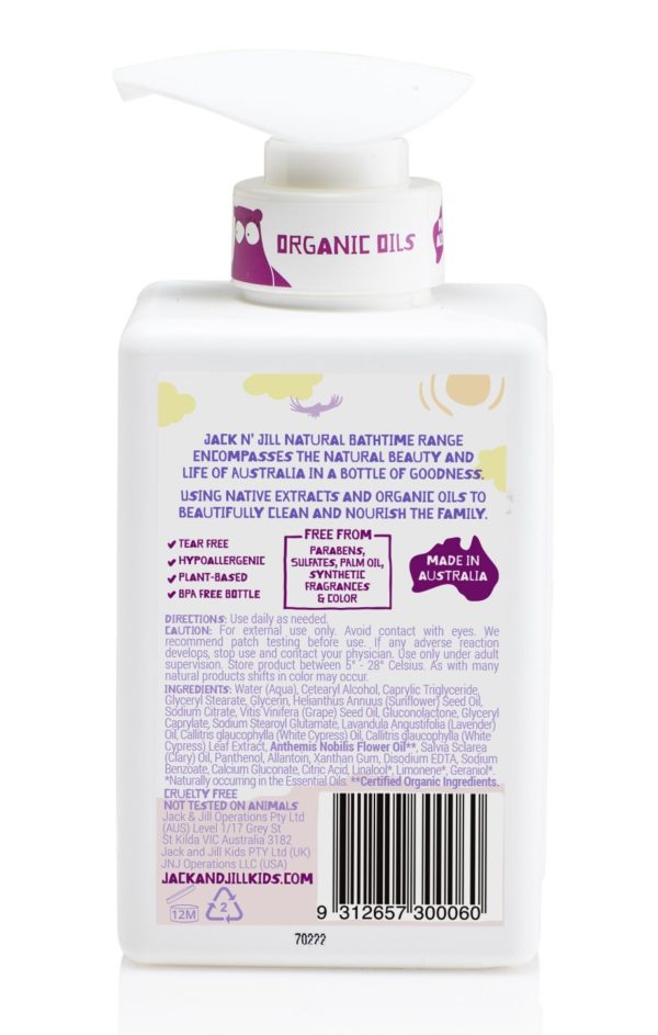 Jack N' Jill Serenity Moisturiser, Natural Bath Time 300ML - Image 2