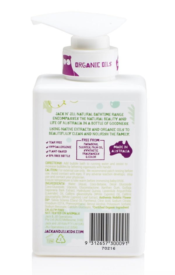 Jack N' Jill Serenity Bubble Bath, Natural Bath Time 300ML - Image 2