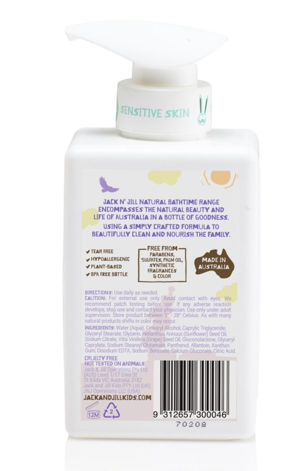 Jack N' Jill Simplicity Moisturiser, Natural Bath Time 300ML - Image 3