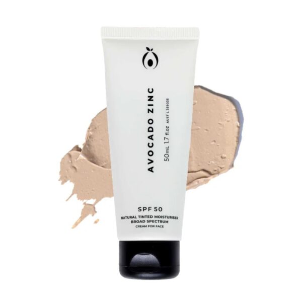 Avocado Zinc SPF 50 Natural Tinted Moisturiser 50ml - Image 2